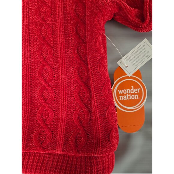 Wonder Nation Red Girls Chenille Knit Sweater Size 3T- NWT - Picture 3 of 5